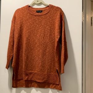 Rachel Zoe burnt orange linen cotton sweater. S